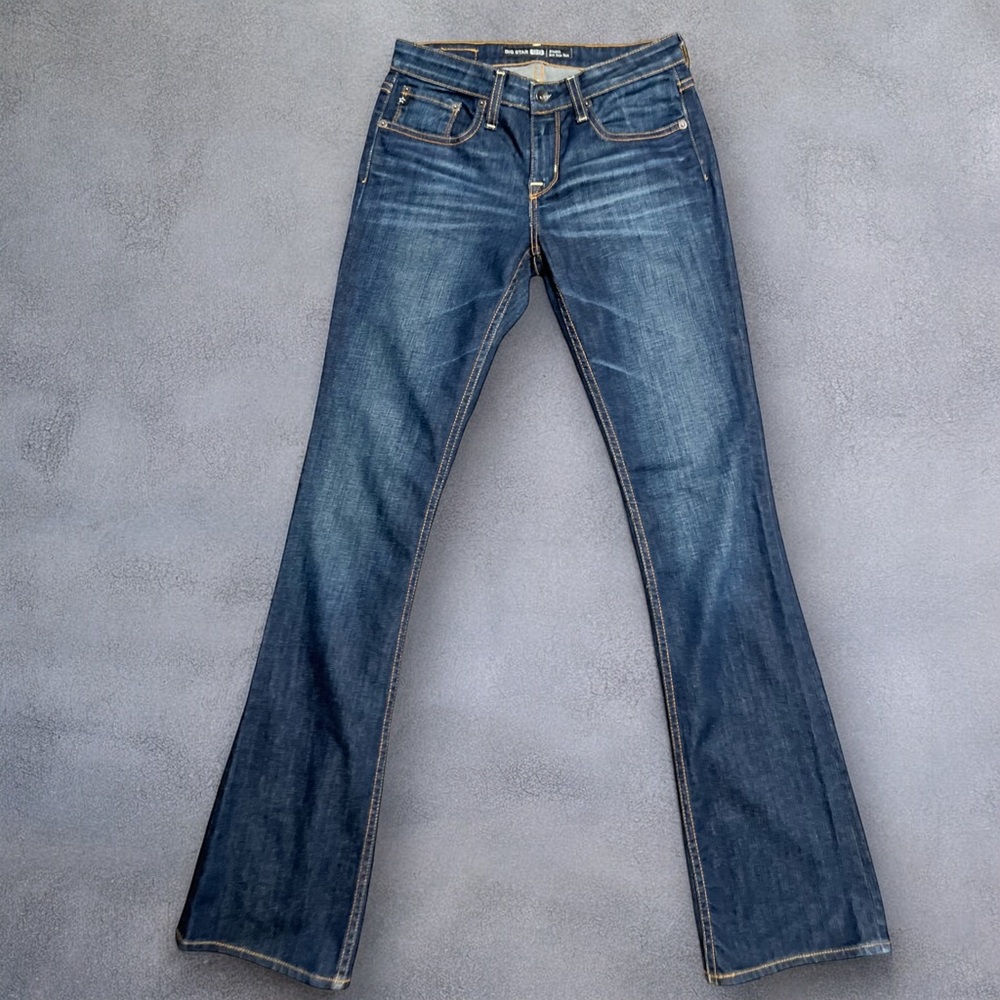 Big Star Hazel Mid-Rise Boot Cut Dark Wash Jeans | Women’s 27R